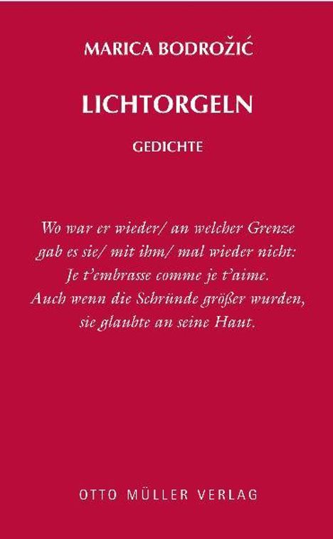 Marica Bodrozic: Lichtorgeln, Buch