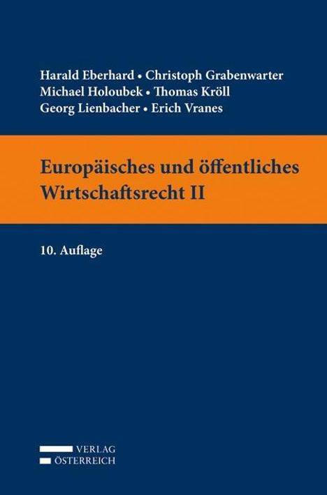 Harald Eberhard: Europäisches und öffentliches Wirtschaftsrecht II, Buch
