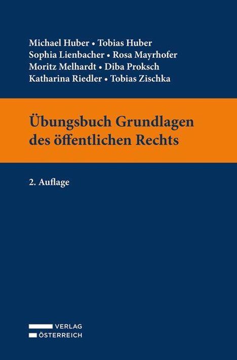 „Übungsbuch Grundlagen des öffentlichen Rechts, 2. Auflage“. Blaue Cover mit orangefarbenem Streifen.
