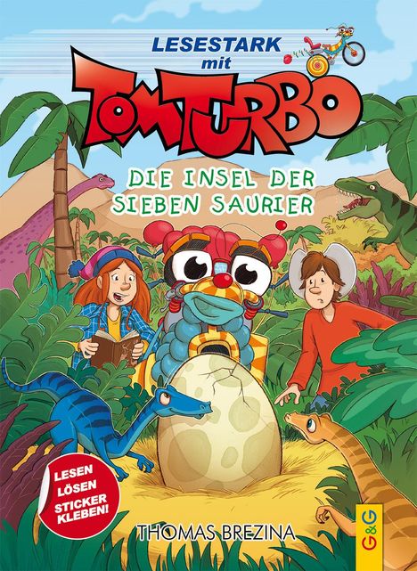 Thomas Brezina: Tom Turbo - Lesestark - Die Insel der sieben Saurier, Buch