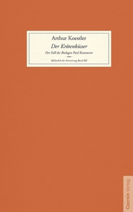 Arthur Koestler: Der Krötenküsser, Buch