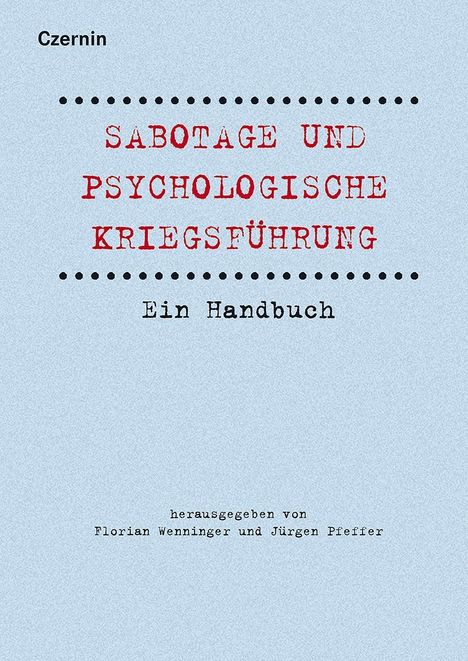 Sabotage und psychologische Kriegsführung, Buch