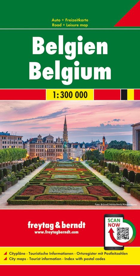 Belgien 1 : 300 000. Autokarte, Karten