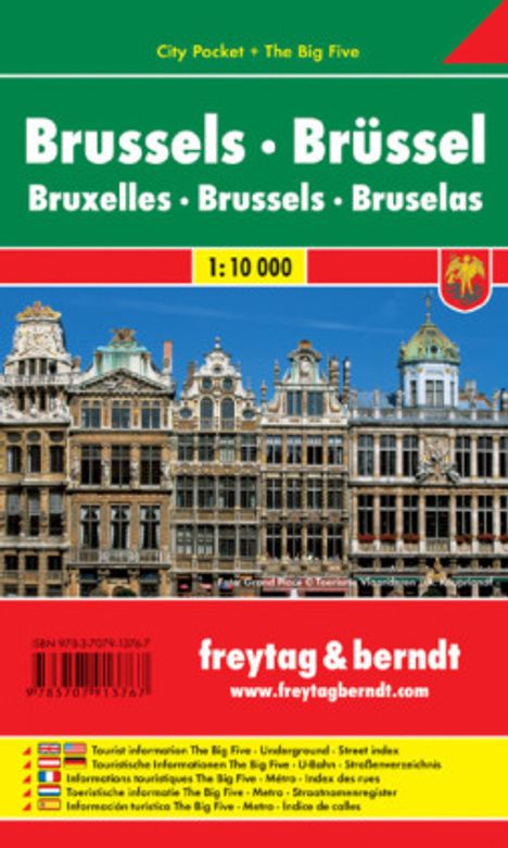 Brüssel 1 : 10 000 City Pocket + The Big Five, Karten