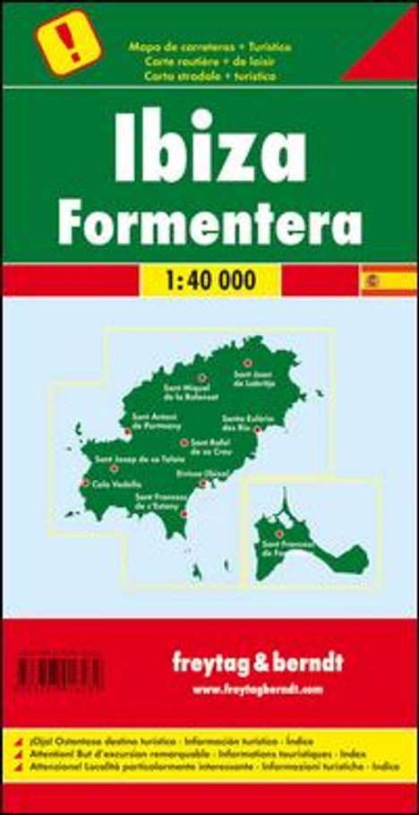 Ibiza . Formentera, Autokarte 1:40.000, Karten