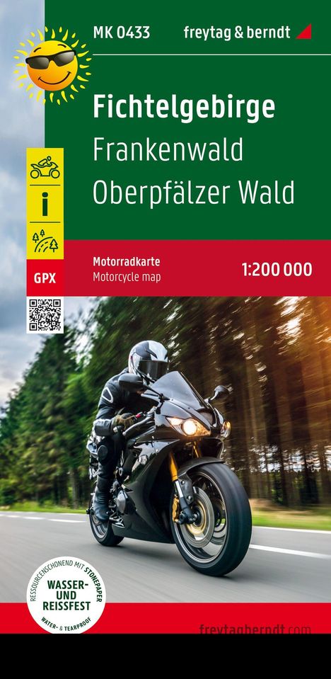 Fichtelgebirge, Motorradkarte 1:200.000, freytag &amp; berndt, Karten