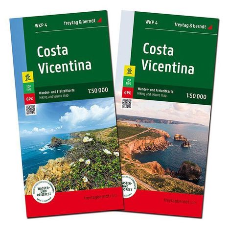 Costa Vicentina, Wanderkarte 1:50.000, freytag &amp; berndt, Karten