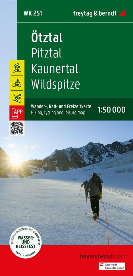 Ötztal, Wander-, Rad- und Freizeitkarte 1:50.000, freytag &amp; berndt, WK 251, Karten