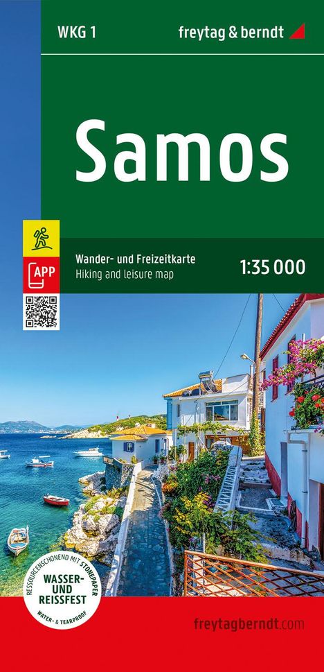 Samos, Wander- und Freizeitkarte 1:35.000, freytag &amp; berndt, Karten