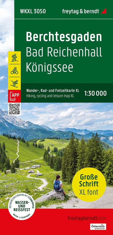 Berchtesgaden, Wander-, Rad- und Freizeitkarte XL 1:30.000, freytag & berndt, WKXL 3050, Karten