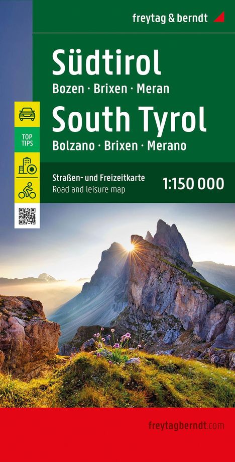 Südtirol, Straßen- und Freizeitkarte 1:150.000, freytag &amp; berndt, Karten