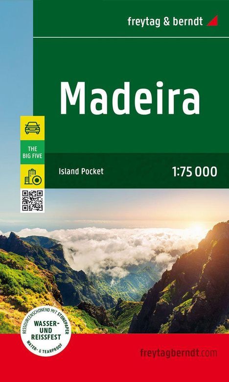 Madeira, Straßen- und Freizeitkarte 1:75.000, freytag &amp; berndt, Karten