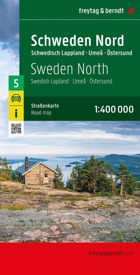 Schweden Nord, Straßenkarte 1:400.000, freytag &amp; berndt, Karten