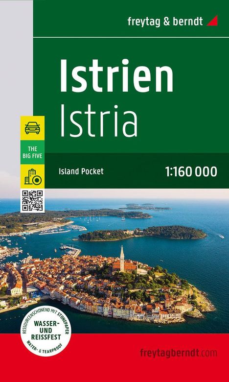 Istrien, Straßen- und Freizeitkarte 1:160.000, freytag &amp; berndt, Karten