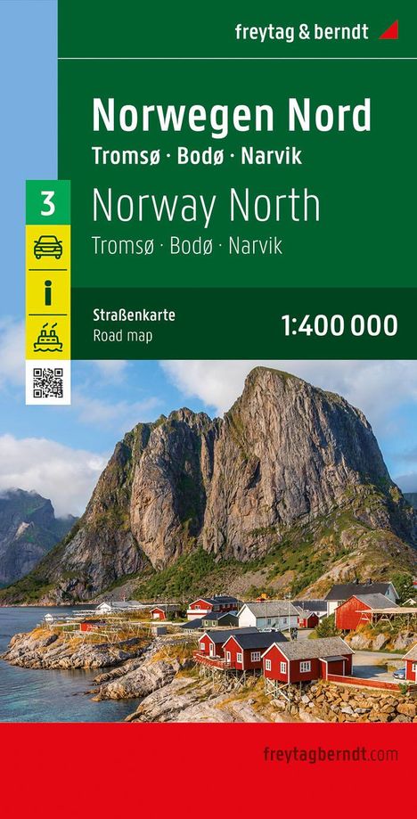 Norwegen Nord, Straßenkarte 1:400.000, freytag &amp; berndt, Karten