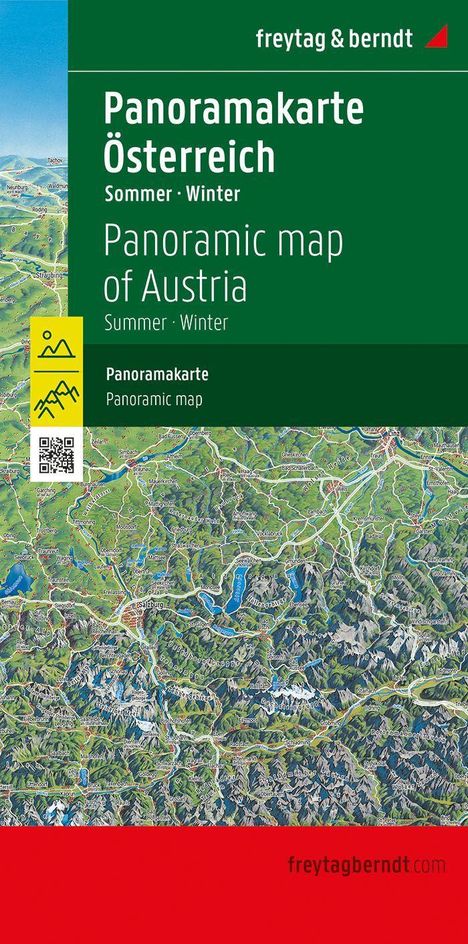 Österreich Panoramakarte, Sommer / Winter, freytag &amp; berndt, Karten