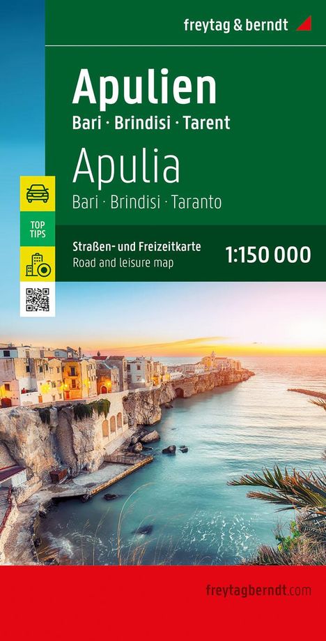 Apulien, Straßen- und Freizeitkarte 1:150.000, freytag &amp; berndt, Karten