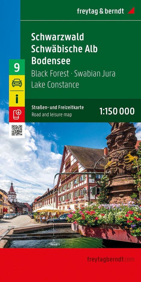 Schwarzwald - Schwäbische Alb - Bodensee, Straßen- und Freizeitkarte 1:150.000, freytag &amp; berndt, Karten