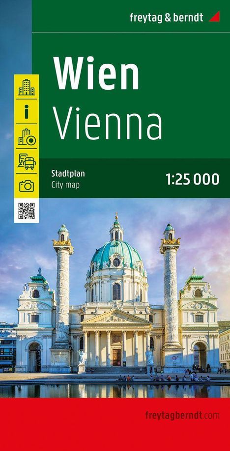 Wien, Stadtplan 1:25.000, freytag &amp; berndt, Karten