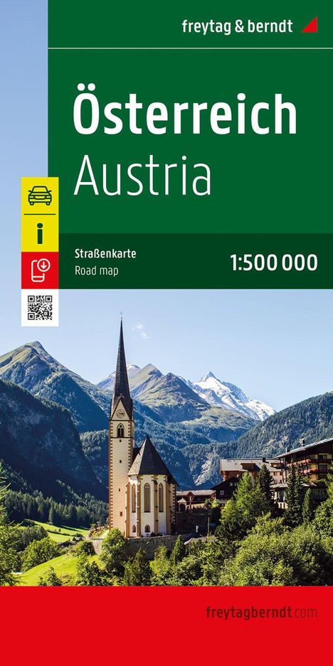 Österreich, Straßenkarte 1:500.000, freytag &amp; berndt, Karten