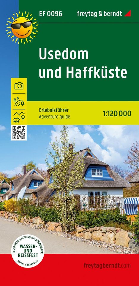 Usedom und Haffküste, Erlebnisführer 1:120.000, freytag &amp; berndt, Karten