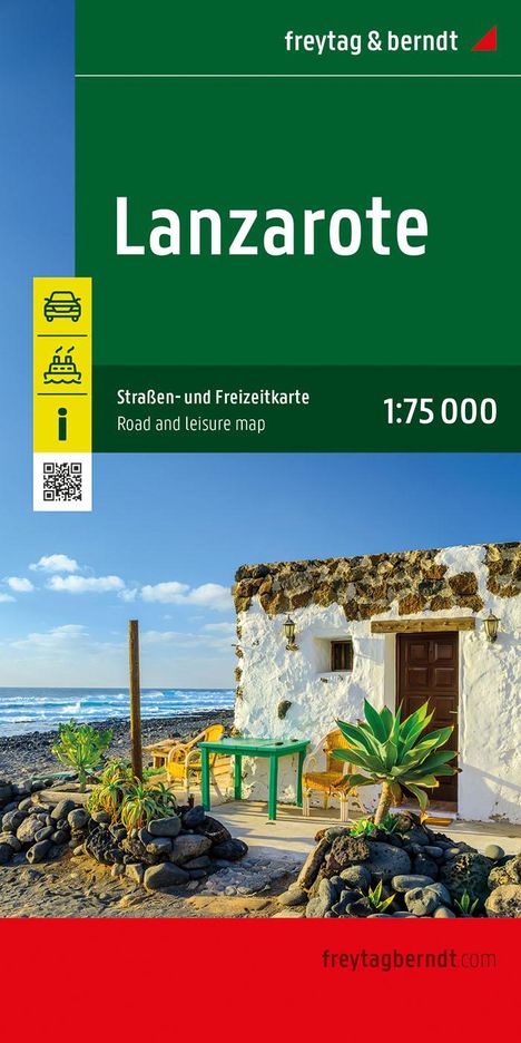Lanzarote, Straßen- und Freizeitkarte 1:75.000, freytag &amp; berndt, Karten