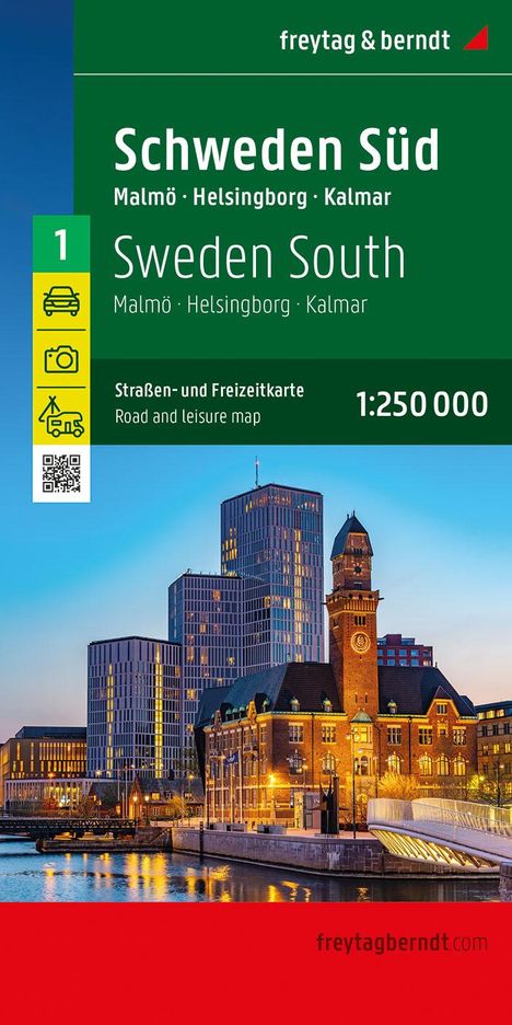 Schweden Süd, Straßen- und Freizeitkarte 1:250.000, freytag &amp; berndt, Karten