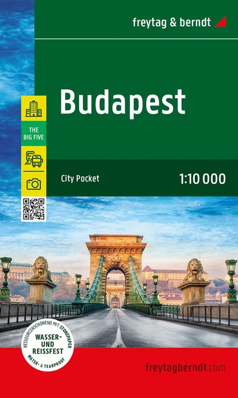 Budapest, Stadtplan 1:10.000, freytag &amp; berndt, Karten