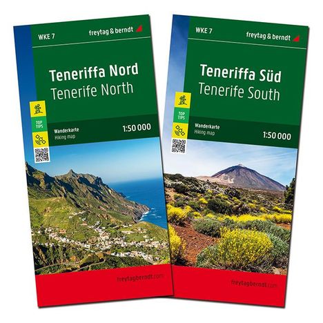 Teneriffa, Wanderkarten-Set 1:50.000, freytag &amp; berndt, Karten