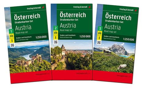 Österreich, Straßenkarten-Set 1:250.000, freytag &amp; berndt, Karten