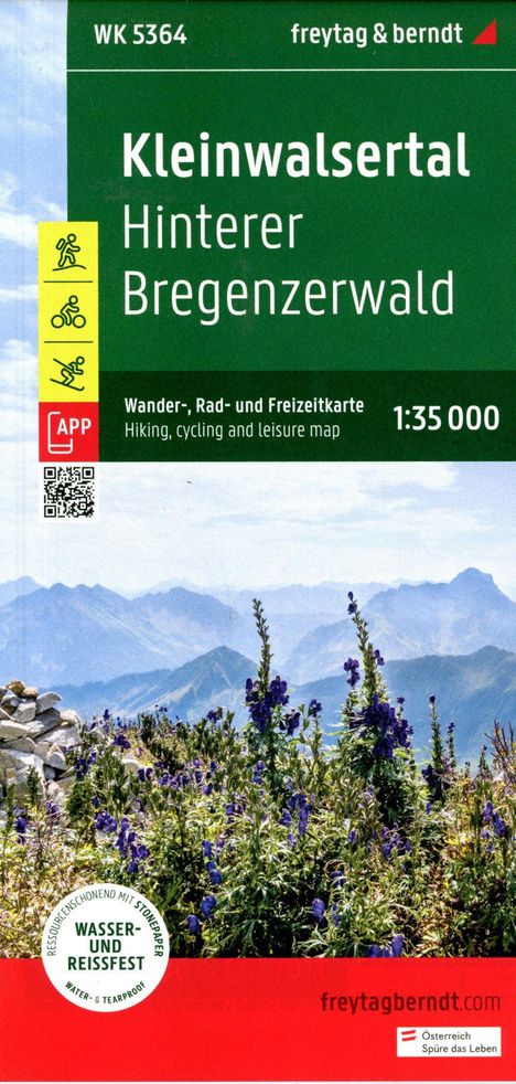 Kleinwalsertal, Wander-, Rad- und Freizeitkarte 1:35.000, freytag &amp; berndt, WK 5364, Karten