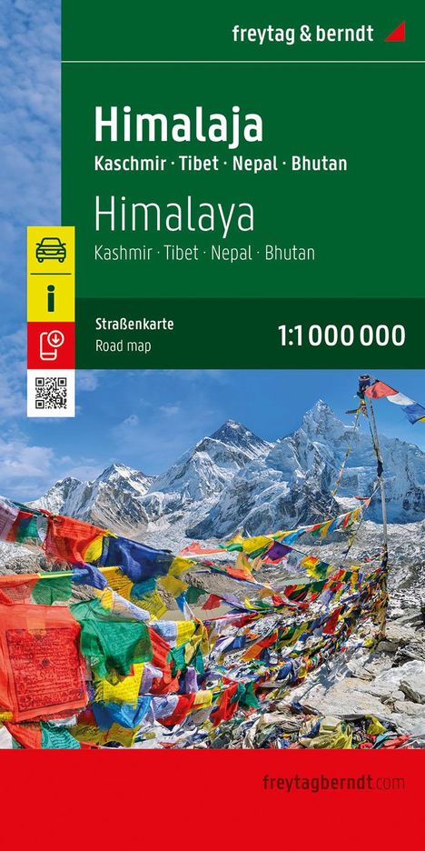 Himalaja, Straßenkarte 1:1.100.000, freytag &amp; berndt, Karten