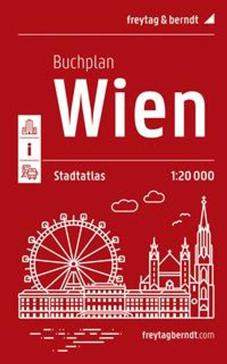 Wien, Buchplan, Städteatlas 1:20.000, freytag &amp; berndt, Buch