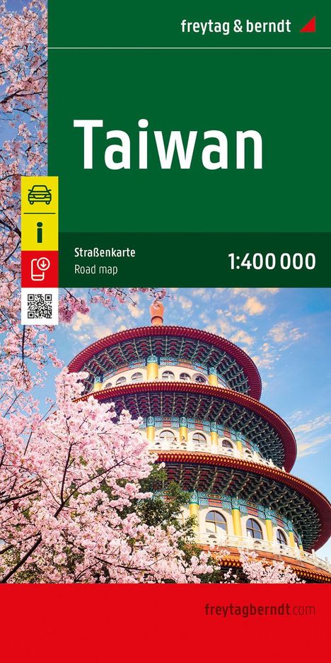 Taiwan, Straßenkarte 1:400.000, freytag &amp; berndt, Karten