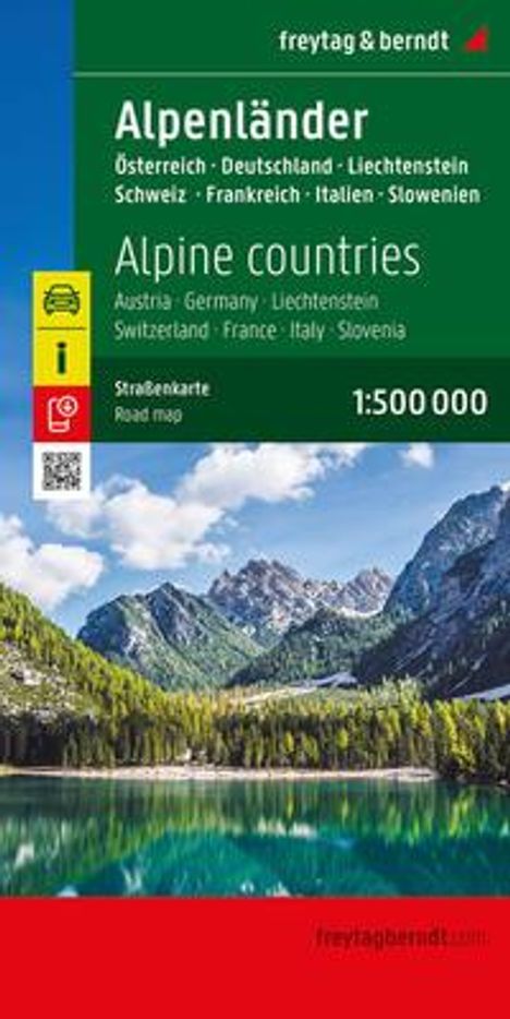 Alpenländer, Straßenkarte 1:500.000, freytag &amp; berndt, Karten