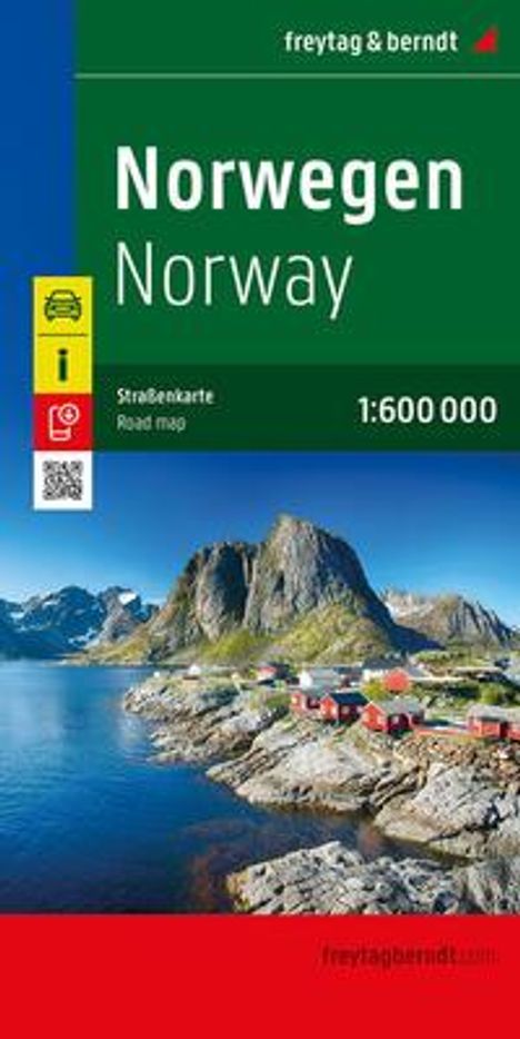 Norwegen, Straßenkarte 1:600.000, freytag &amp; berndt, Karten