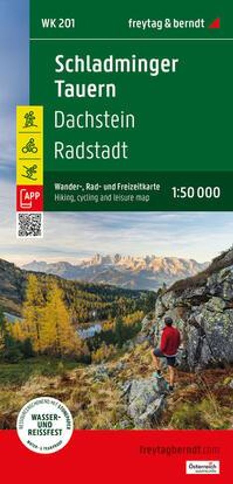 Schladminger Tauern, Wander-, Rad- und Freizeitkarte 1:50.000, freytag &amp; berndt, WK 201, Karten