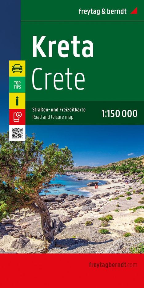 Kreta, Straßen- und Freizeitkarte 1:150.000, freytag & berndt, Karten
