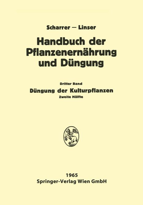 N. Atanasiu: Düngung der Kulturpflanzen 2, Buch