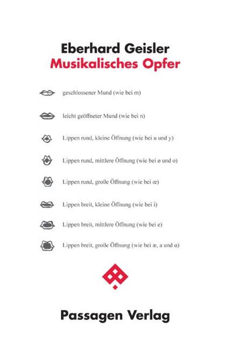 Eberhard Geisler: Musikalisches Opfer, Buch