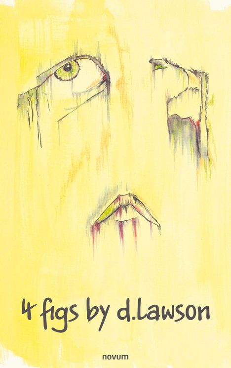 "4 figs by d.lawson". Illustration: Ein Gesicht mit einem Auge, Nase und Mund, alles auf gelbem Hintergrund skizziert.
