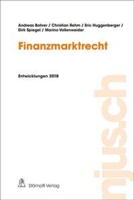 Andreas Bohrer: Finanzmarktrecht, Buch