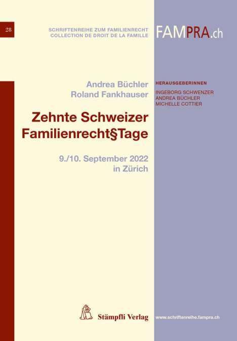 Zehnte Schweizer Familienrecht§Tage, Buch
