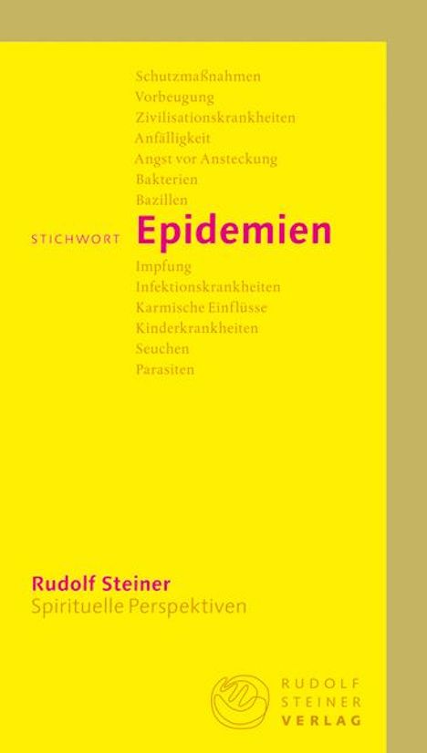 Rudolf Steiner: Stichwort Epidemien, Buch