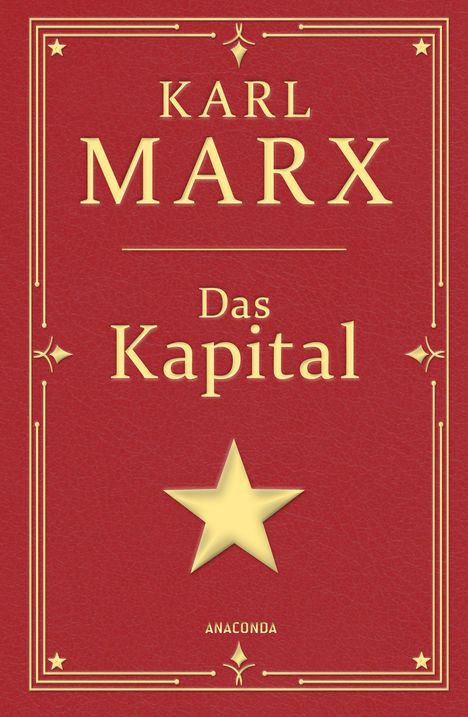 Karl Marx: Das Kapital. Gebunden in Cabra-Leder, mit Goldprägung, Buch