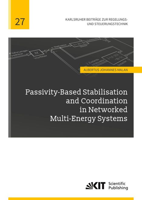 Titel: "Passivity-Based Stabilisation and Coordination in Networked Multi-Energy Systems". Oben ist "27". Unten ein KIT-Logo.