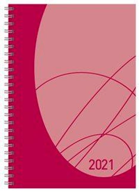 Buchkalender Wochentimer Flexi Colourlux berry 2021, Kalender