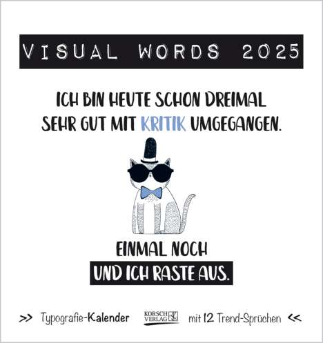 Visual Words Colour 2025, Kalender