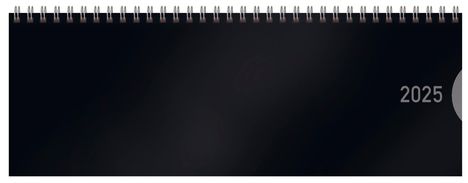 Tischquerkalender Classic Colourlux schwarz 2025, Kalender