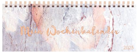 Tischquerkalender Marble 2025, Kalender